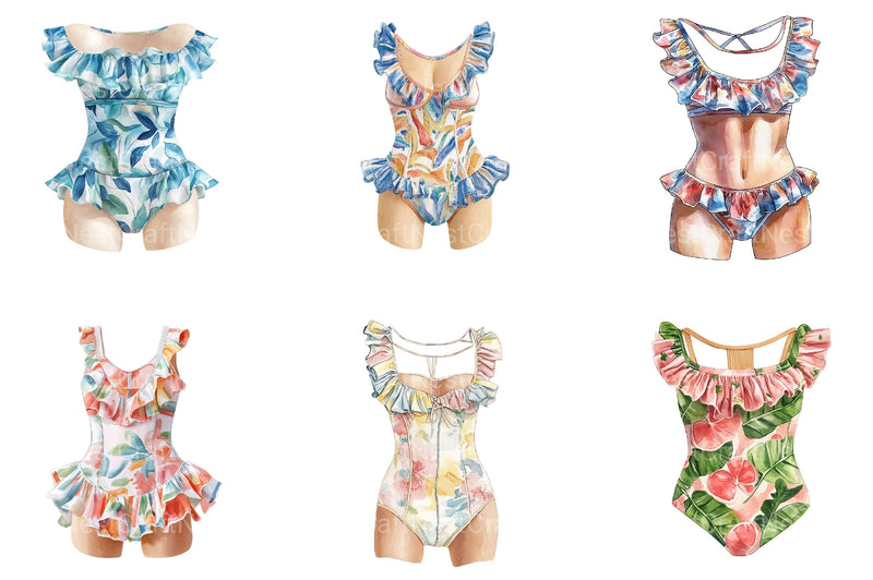 Summer Swimsuit Clipart Bundle - CraftNest - Digital Crafting and Art