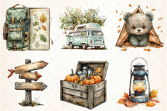 Autumn Camping Clipart Bundle - CraftNest - Digital Crafting and Art
