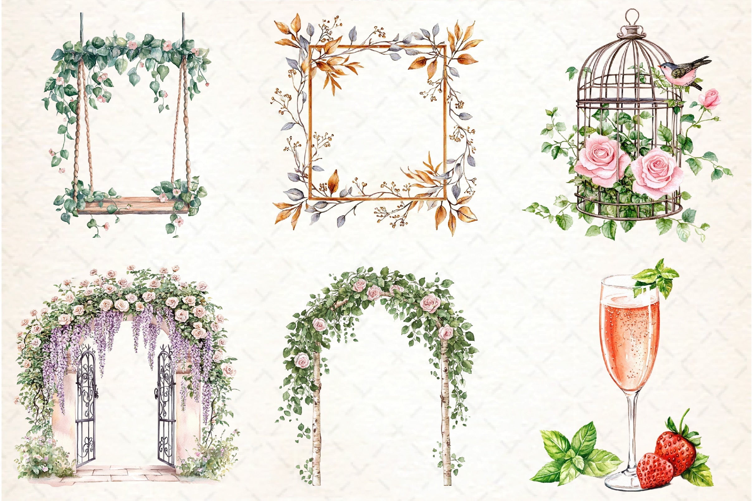 Garden Party Clipart Bundle Collection