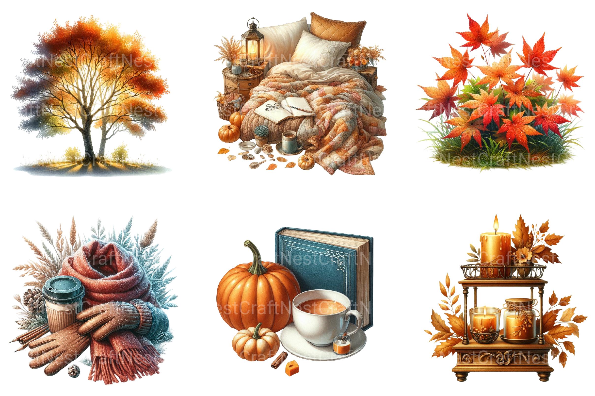 Morning Fall Clipart Bundle - CraftNest - Digital Crafting and Art