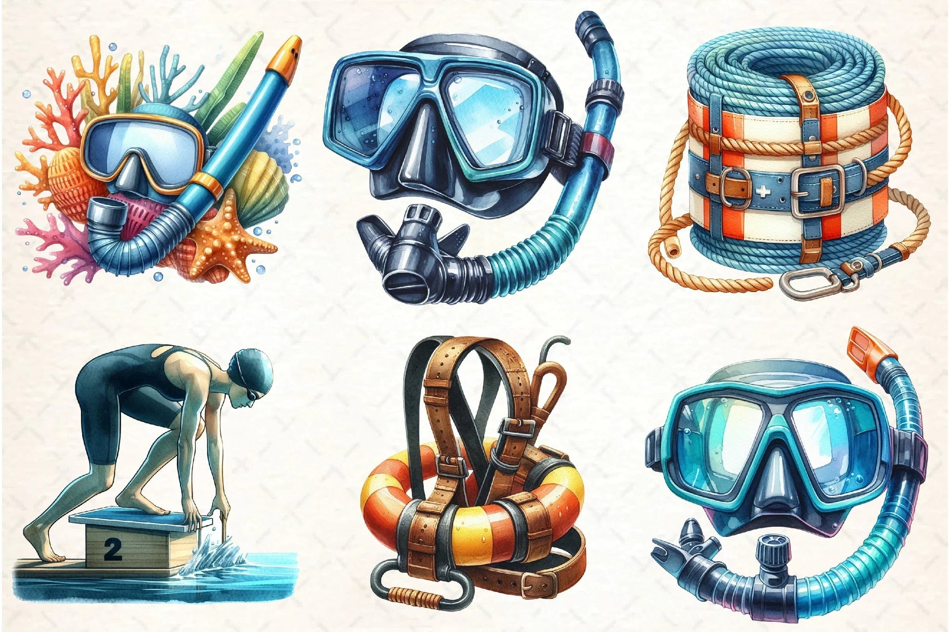 Summer Swimming Clipart Bundle - CraftNest - Digital Crafting and Art
