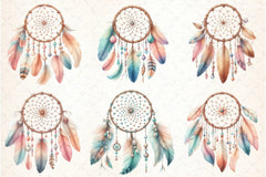 Boho Dreamcatcher Clipart Bundle - CraftNest - Digital Crafting and Art