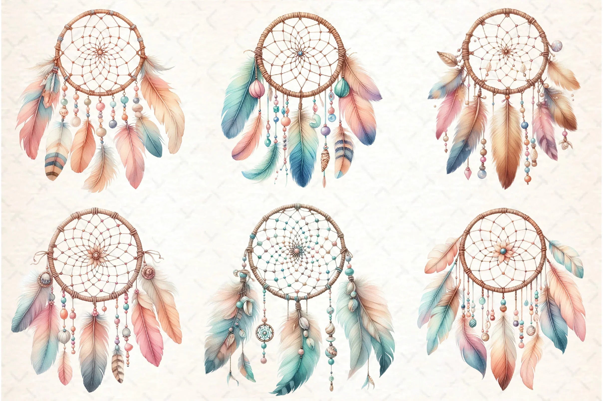 Boho Dreamcatcher Clipart Bundle - CraftNest - Digital Crafting and Art