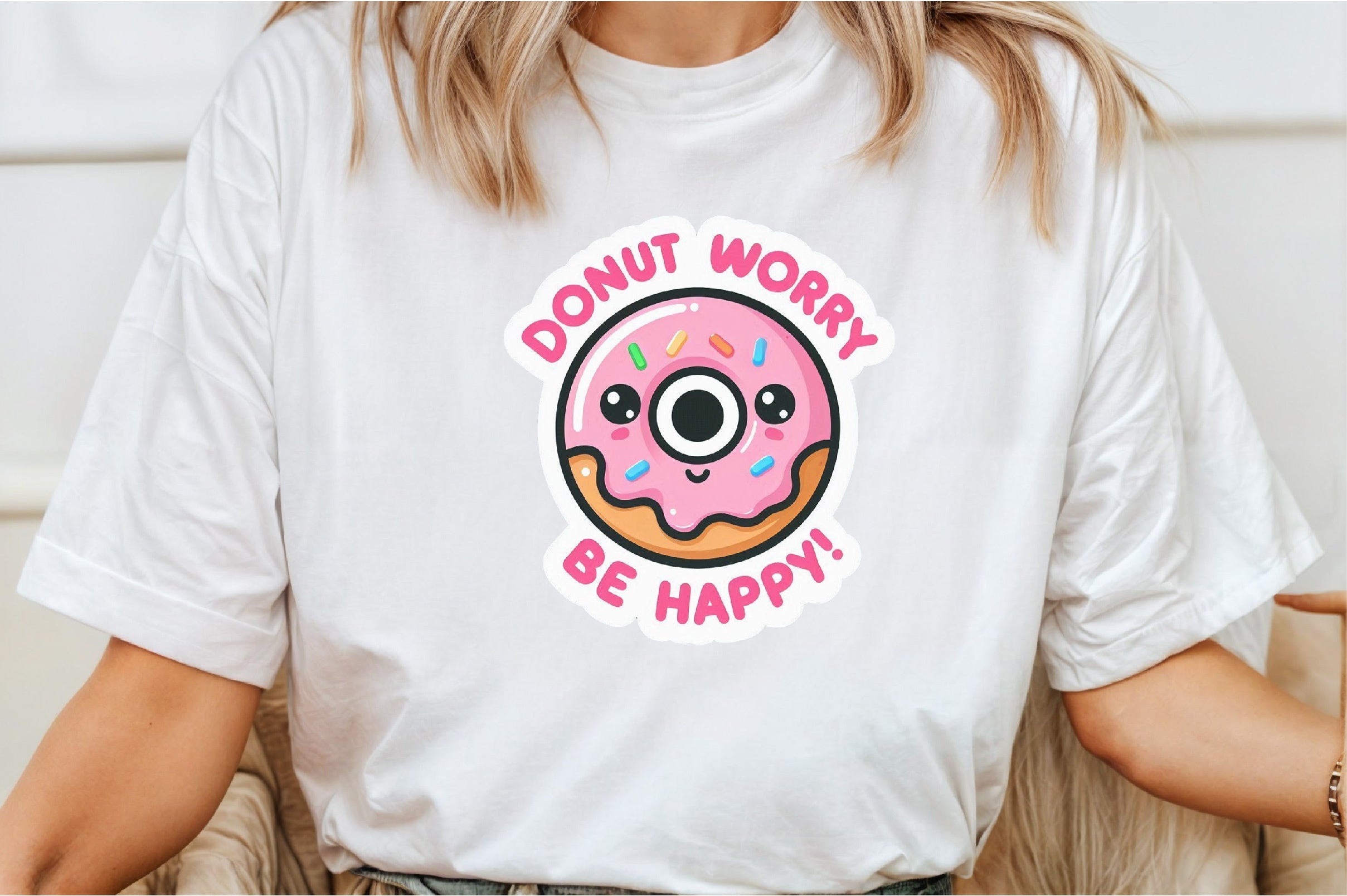 Funny 'Don't Worry Be Happy' Sticker Clipart Bundle