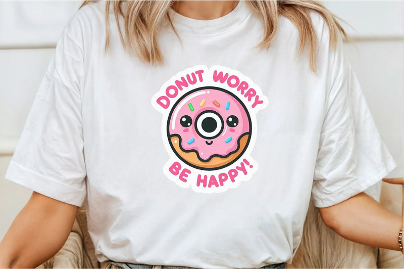 Funny 'Don't Worry Be Happy' Sticker Clipart Bundle - CraftNest - Digital Crafting and Art