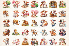 Cow Mother's Day Clipart Bundle - CraftNest - Digital Crafting and Art