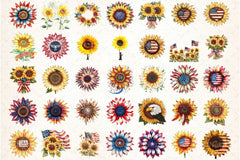 Sunflower 4th of July Clipart Bundle 23 - CraftNest - Digital Crafting and Art
