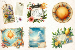 Ephemera Summer Clipart Bundle - CraftNest - Digital Crafting and Art