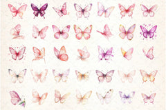 Pink Butterflies Clipart Bundle - CraftNest - Digital Crafting and Art