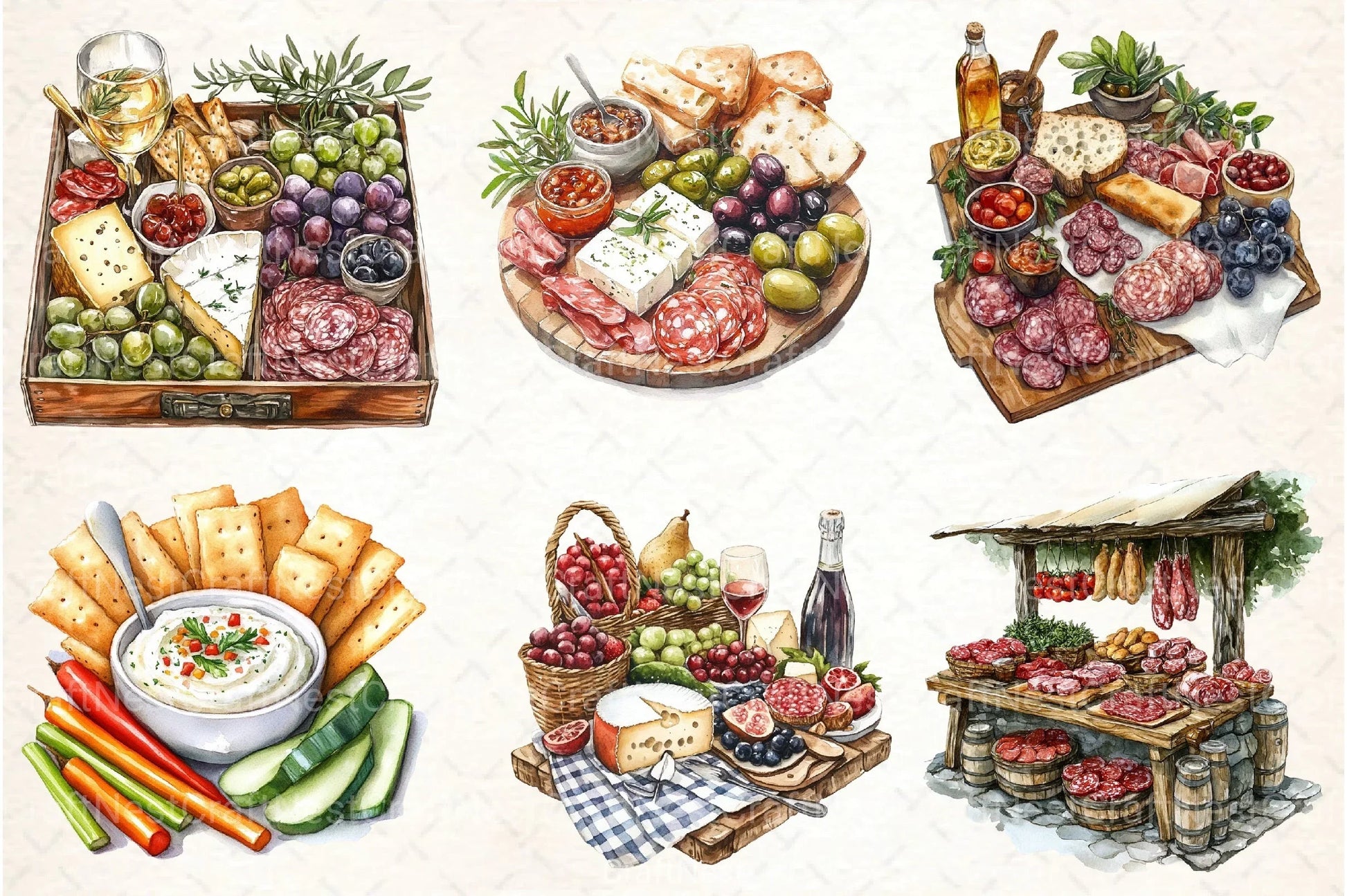 Charcuterie Clipart Bundle - CraftNest - Digital Crafting and Art