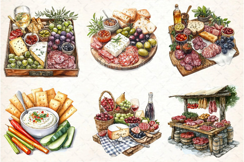 Charcuterie Clipart Bundle - CraftNest - Digital Crafting and Art