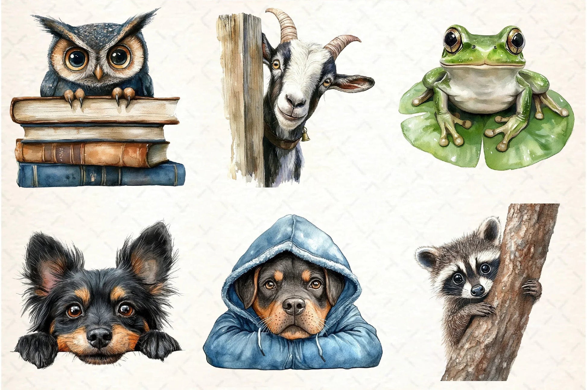Quirky Animals Peeking Clipart Bundle - CraftNest - Digital Crafting and Art