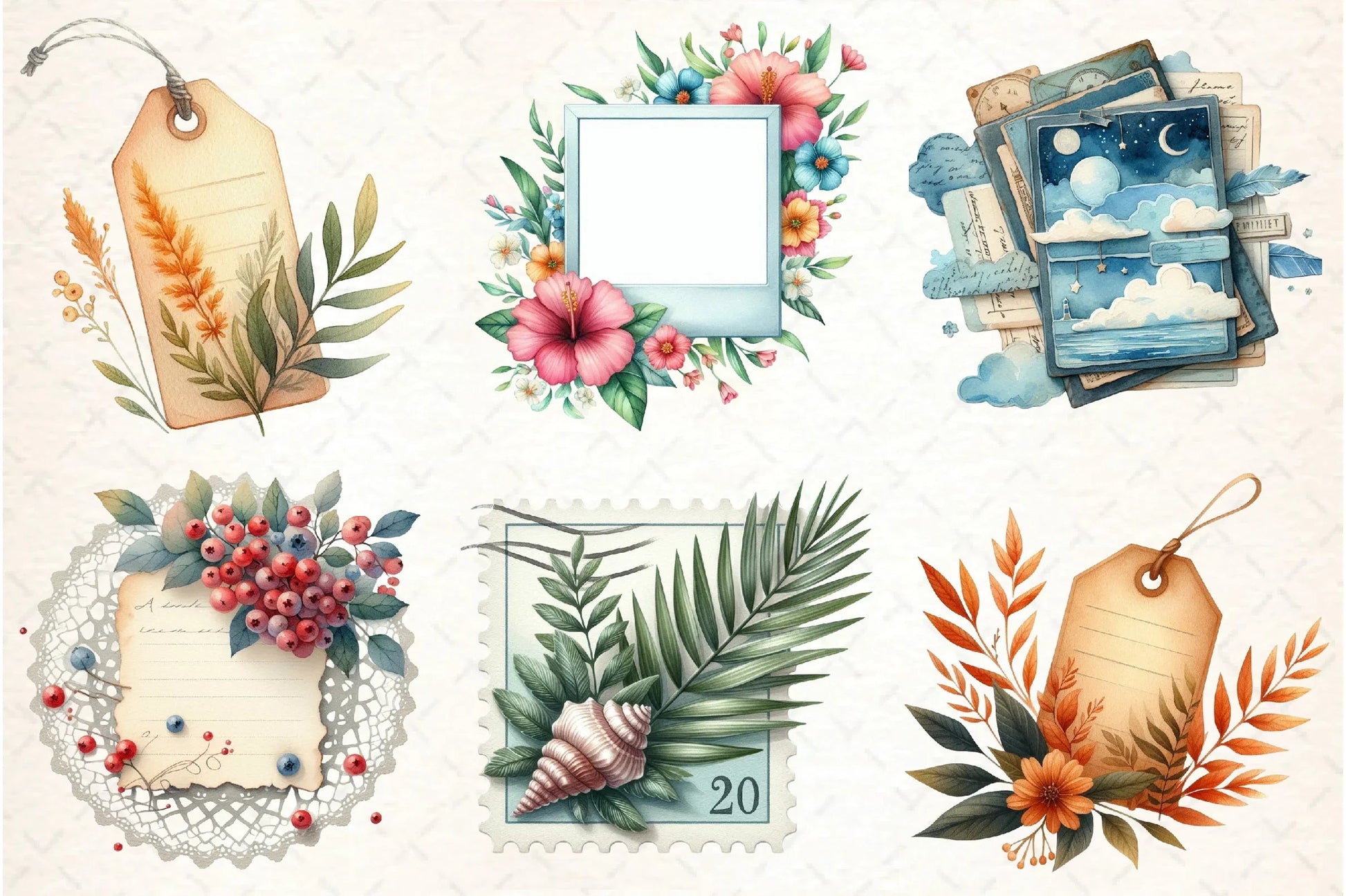 Ephemera Summer Clipart Bundle - CraftNest - Digital Crafting and Art