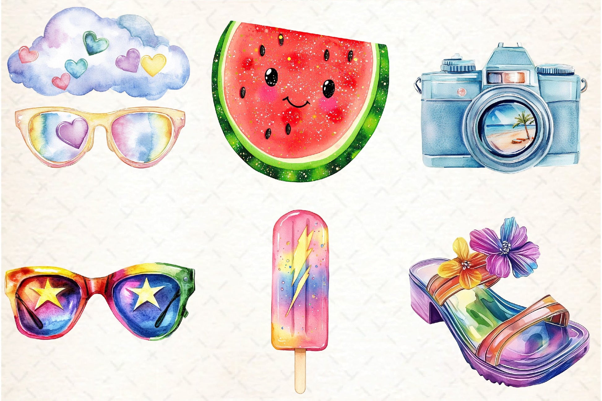 Funky Summer Clipart Bundle - CraftNest - Digital Crafting and Art
