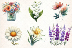 Birth Month Flower Clipart Bundle 8 - CraftNest - Digital Crafting and Art