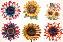Sunflower 4th of July Clipart Bundle 23 - CraftNest - Digital Crafting and Art