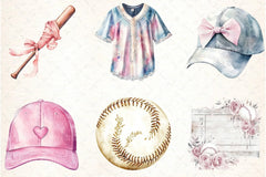 Coquette Baseball Clipart Bundle 7 - CraftNest - Digital Crafting and Art