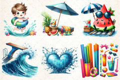 Summer Pool Party Clipart Bundle - CraftNest - Digital Crafting and Art