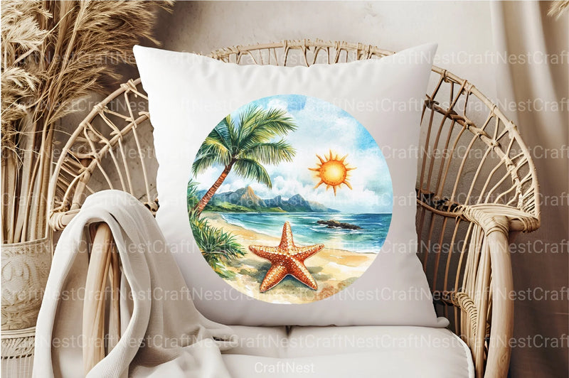 Summer Circle Clipart Bundle - CraftNest - Digital Crafting and Art