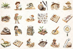 Fossil Explorers Clipart Bundle - CraftNest - Digital Crafting and Art