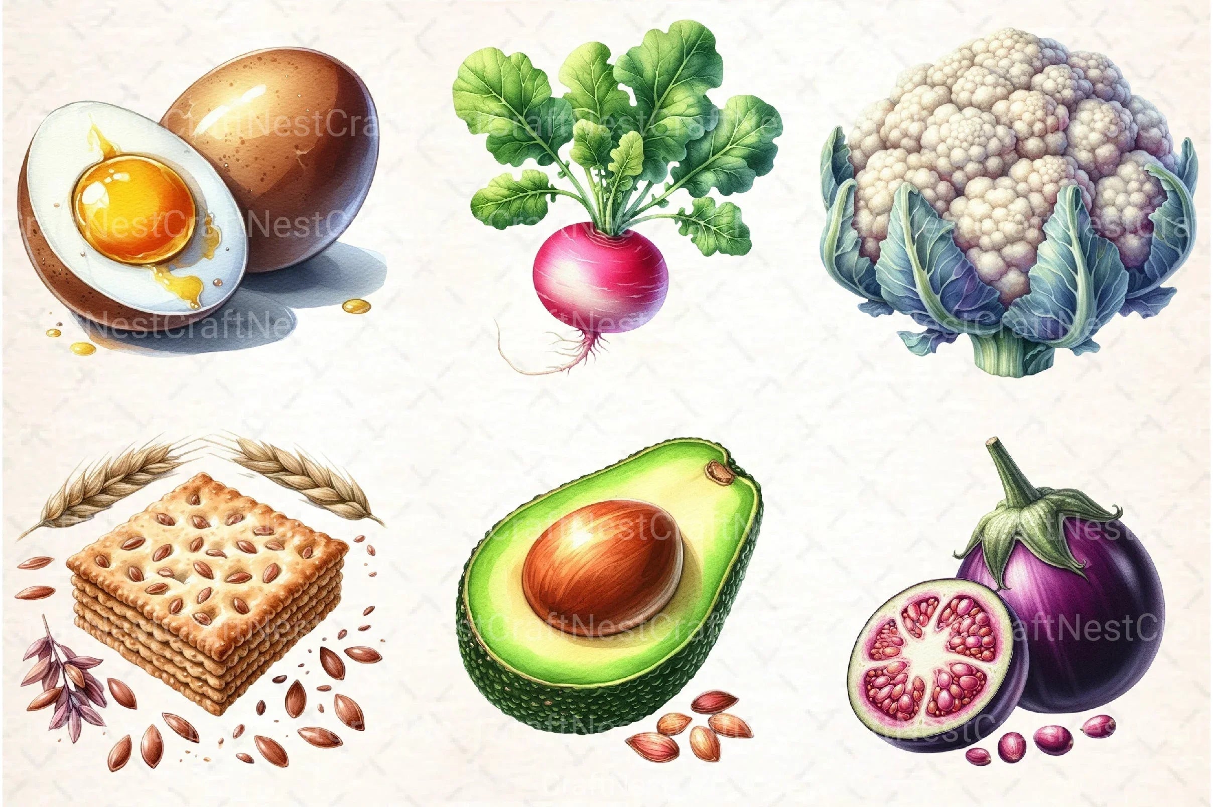 Low Carb Food Clipart Bundle 3 - CraftNest - Digital Crafting and Art