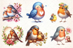 Robin Mother's Day Clipart Bundle - CraftNest - Digital Crafting and Art