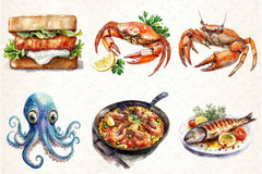 Seafood Clipart Bundle - CraftNest - Digital Crafting and Art