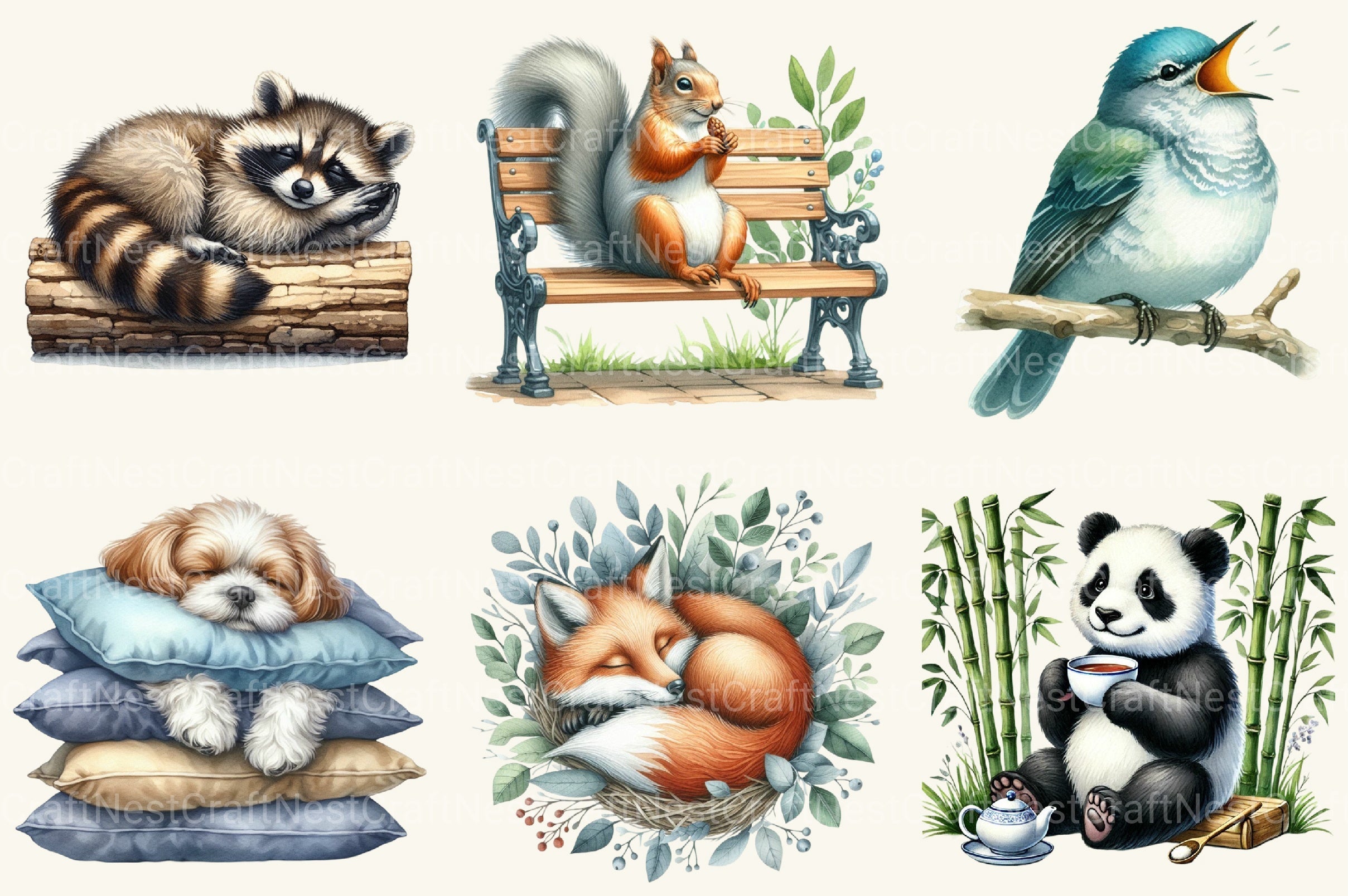 Chill Animal Clipart Bundle