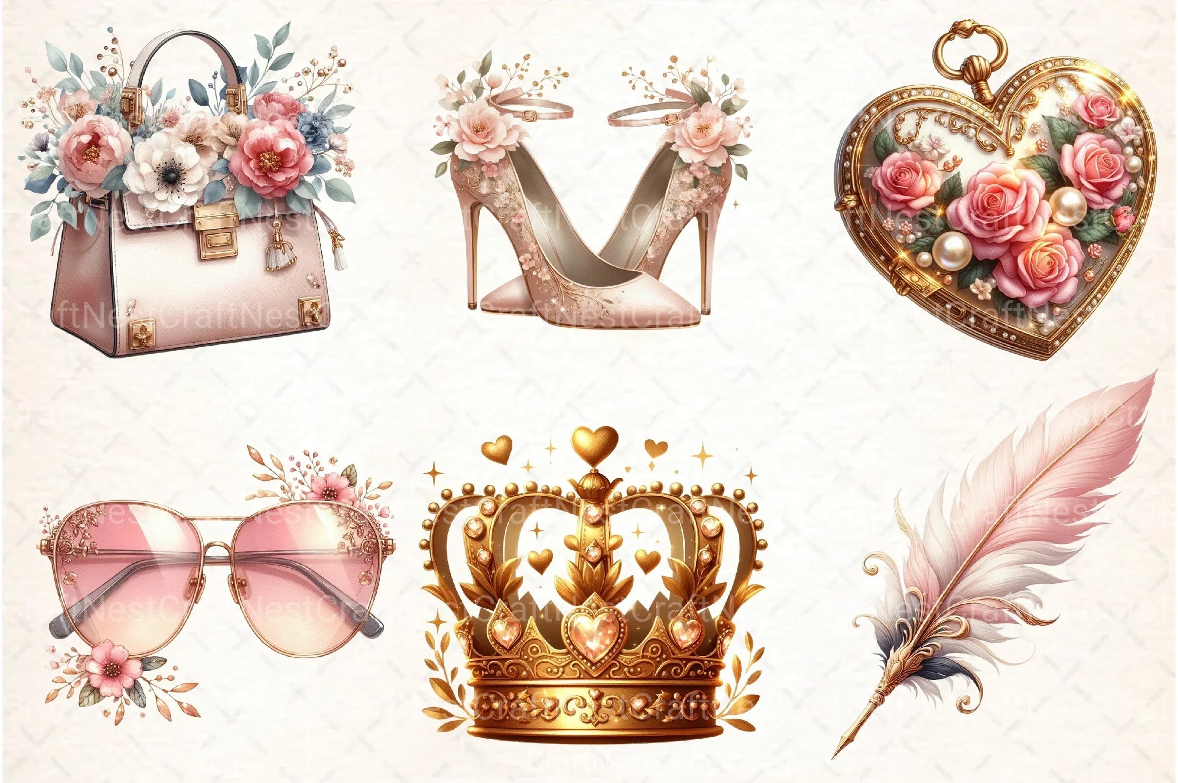 Glamorous Mother's Day Clipart Bundle 99 - CraftNest - Digital Crafting and Art