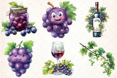Grape Clipart Bundle 8 - CraftNest - Digital Crafting and Art