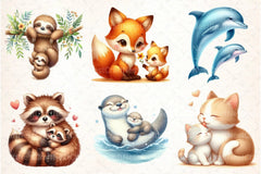 Happy Mother's Day Animal Clipart Bundle 21 - CraftNest - Digital Crafting and Art