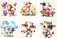 Cow Mother's Day Clipart Bundle - CraftNest - Digital Crafting and Art