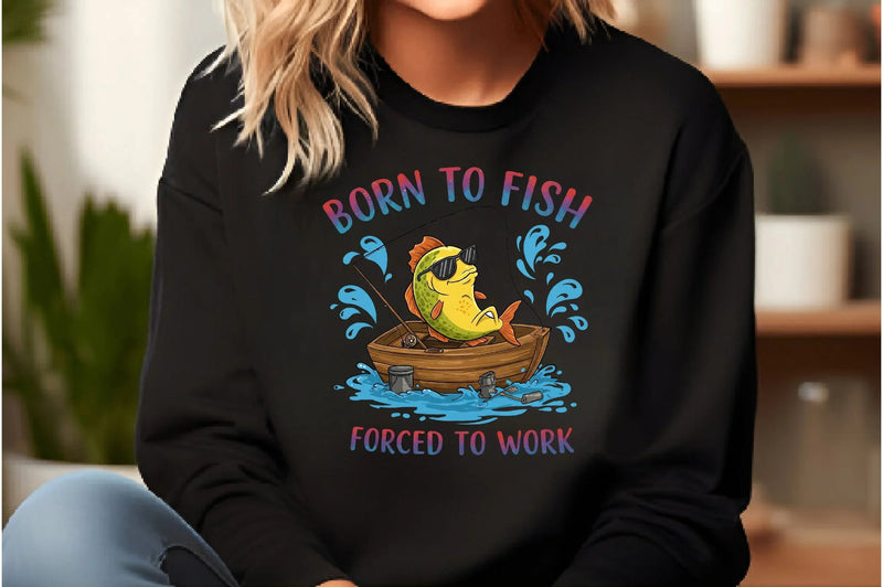 Born to Fish, Forced to Work Clipart Bundle - CraftNest - Digital Crafting and Art