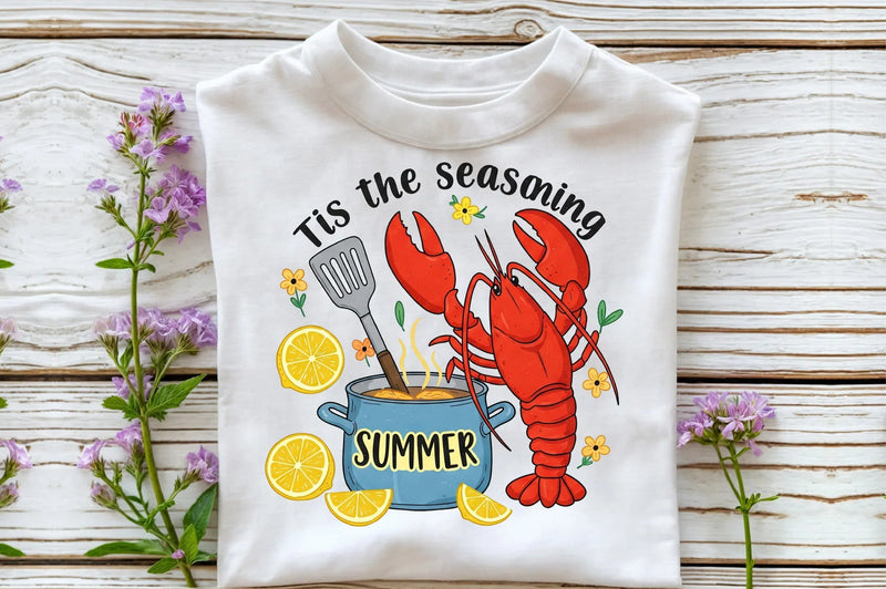 Summer Lobster T-Shirt Design Clipart Bundle - CraftNest - Digital Crafting and Art