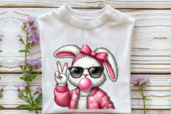 Retro Easter Bunny Bubble Clipart Bundle - CraftNest - Digital Crafting and Art