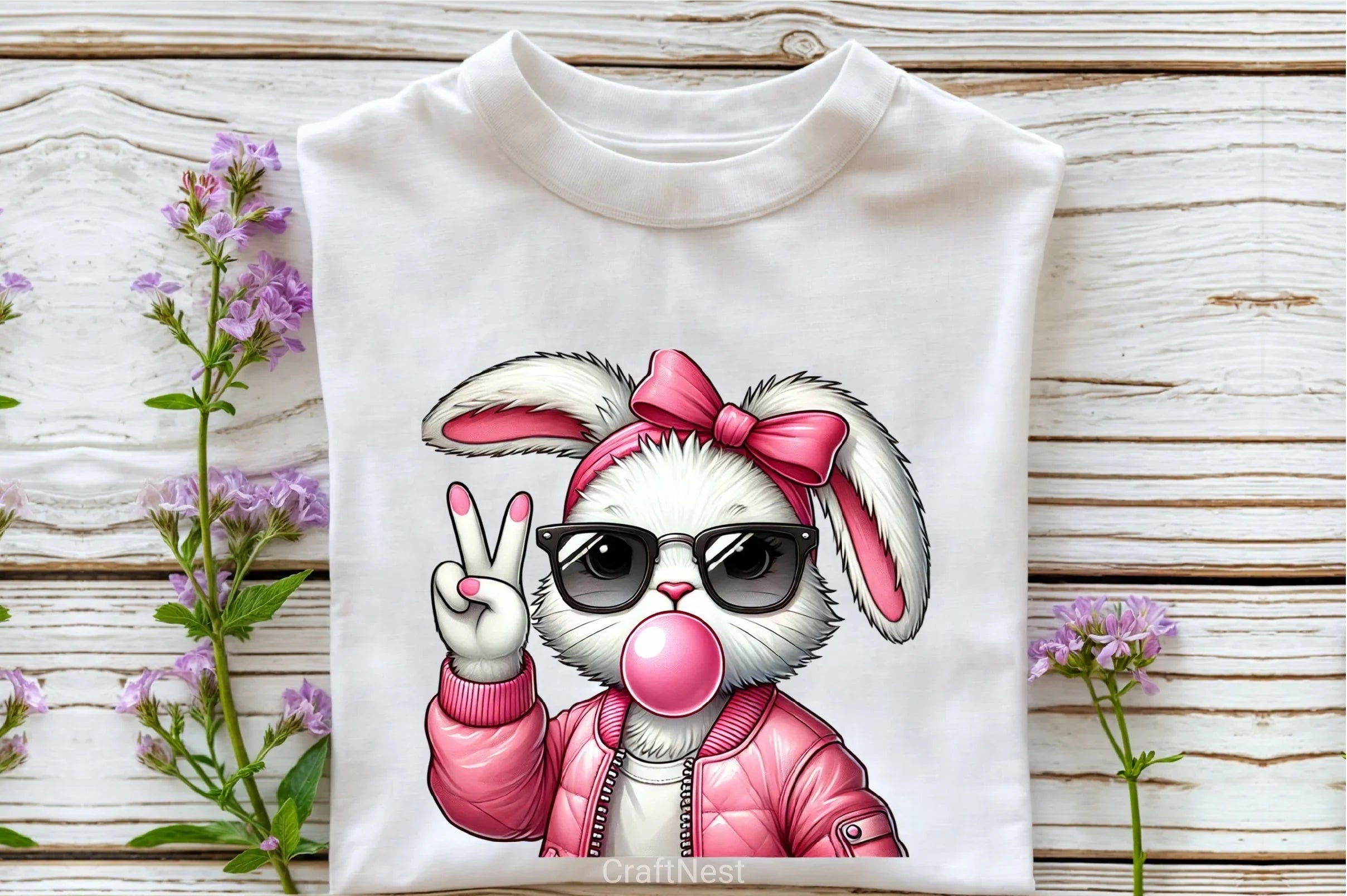 Retro Easter Bunny Bubble Clipart Bundle - CraftNest - Digital Crafting and Art