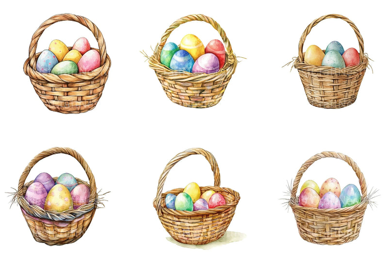Easter Basket Clipart Bundle - CraftNest - Digital Crafting and Art