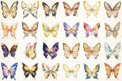 Stained Glass Butterfly Clipart Bundle 1 - CraftNest - Digital Crafting and Art