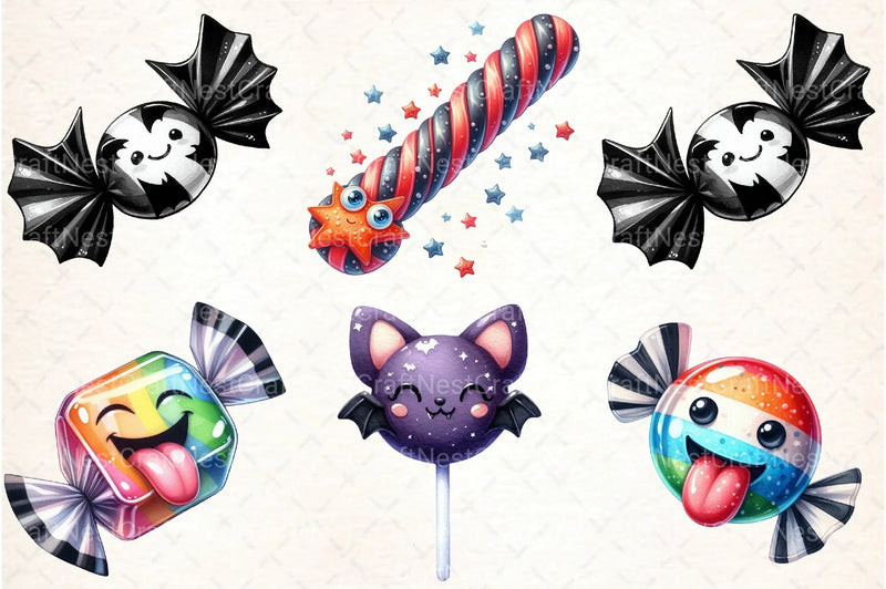 Candy Black and White Clipart Bundle - CraftNest - Digital Crafting and Art
