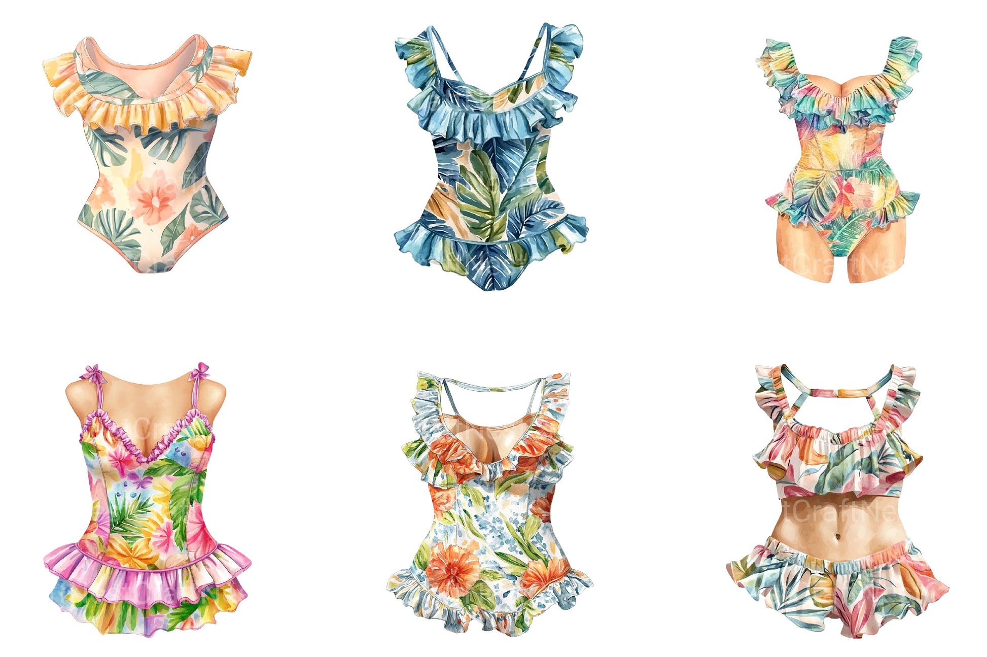 Summer Swimsuit Clipart Bundle - CraftNest - Digital Crafting and Art