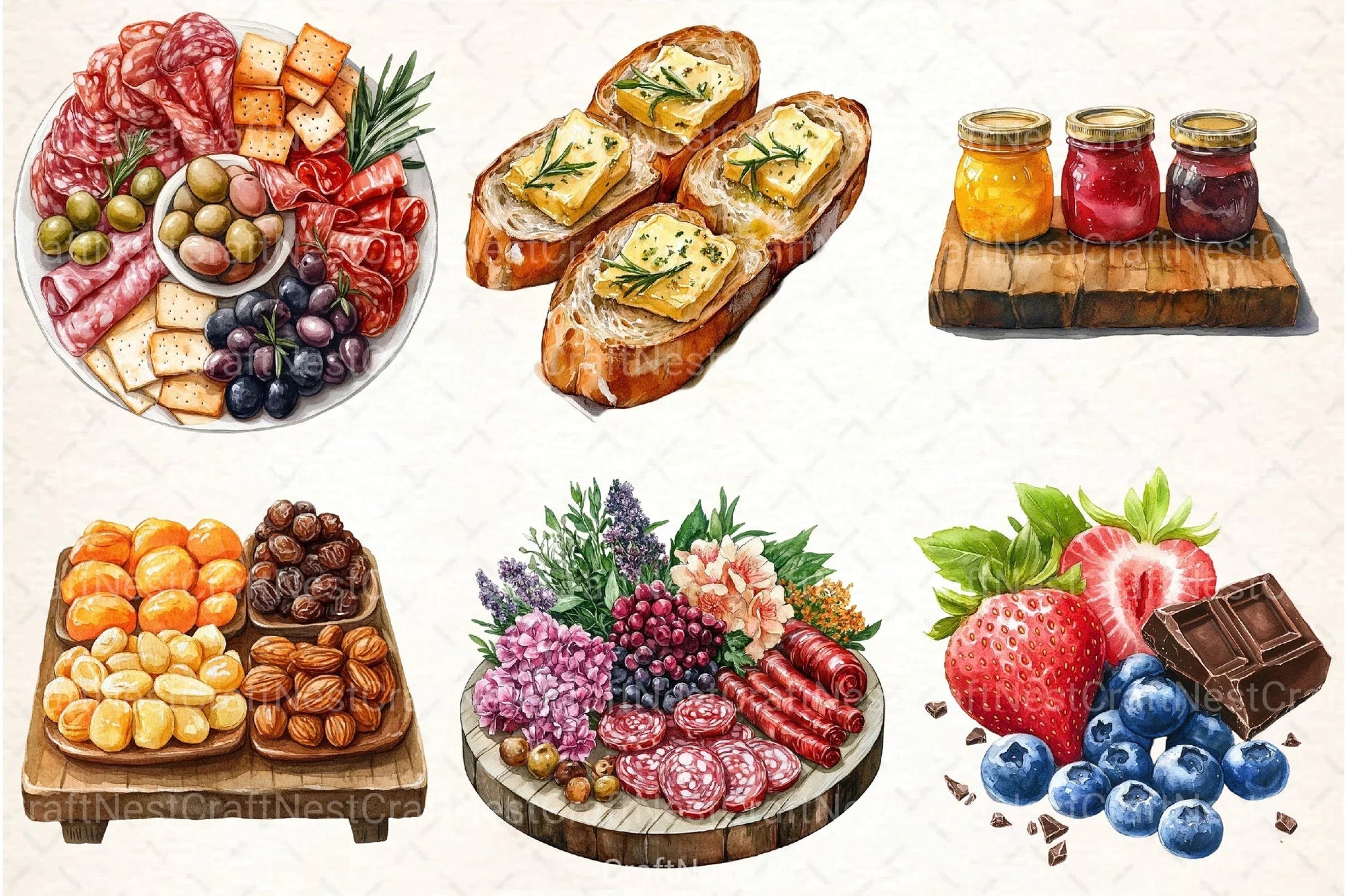 Charcuterie Clipart Bundle - CraftNest - Digital Crafting and Art