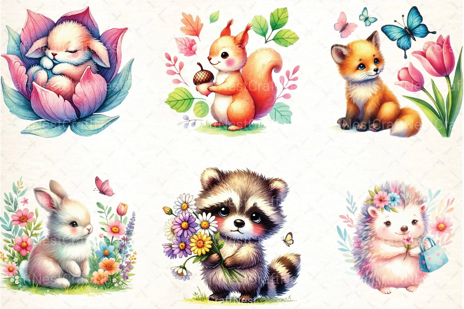 Spring Animals Clipart Bundle 23 - CraftNest - Digital Crafting and Art