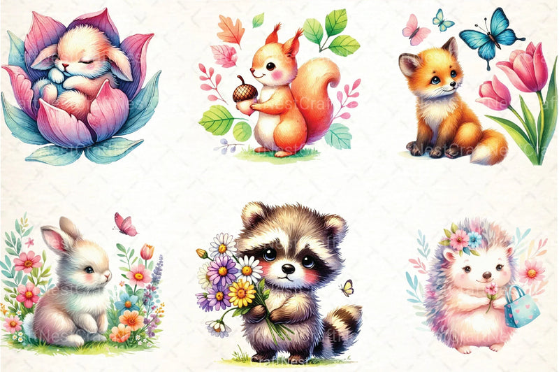 Spring Animals Clipart Bundle 23 - CraftNest - Digital Crafting and Art