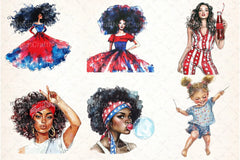 4th July Girls Clipart Bundle - CraftNest - Digital Crafting and Art