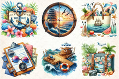 Cruise Adventure Summer Clipart Bundle - CraftNest - Digital Crafting and Art