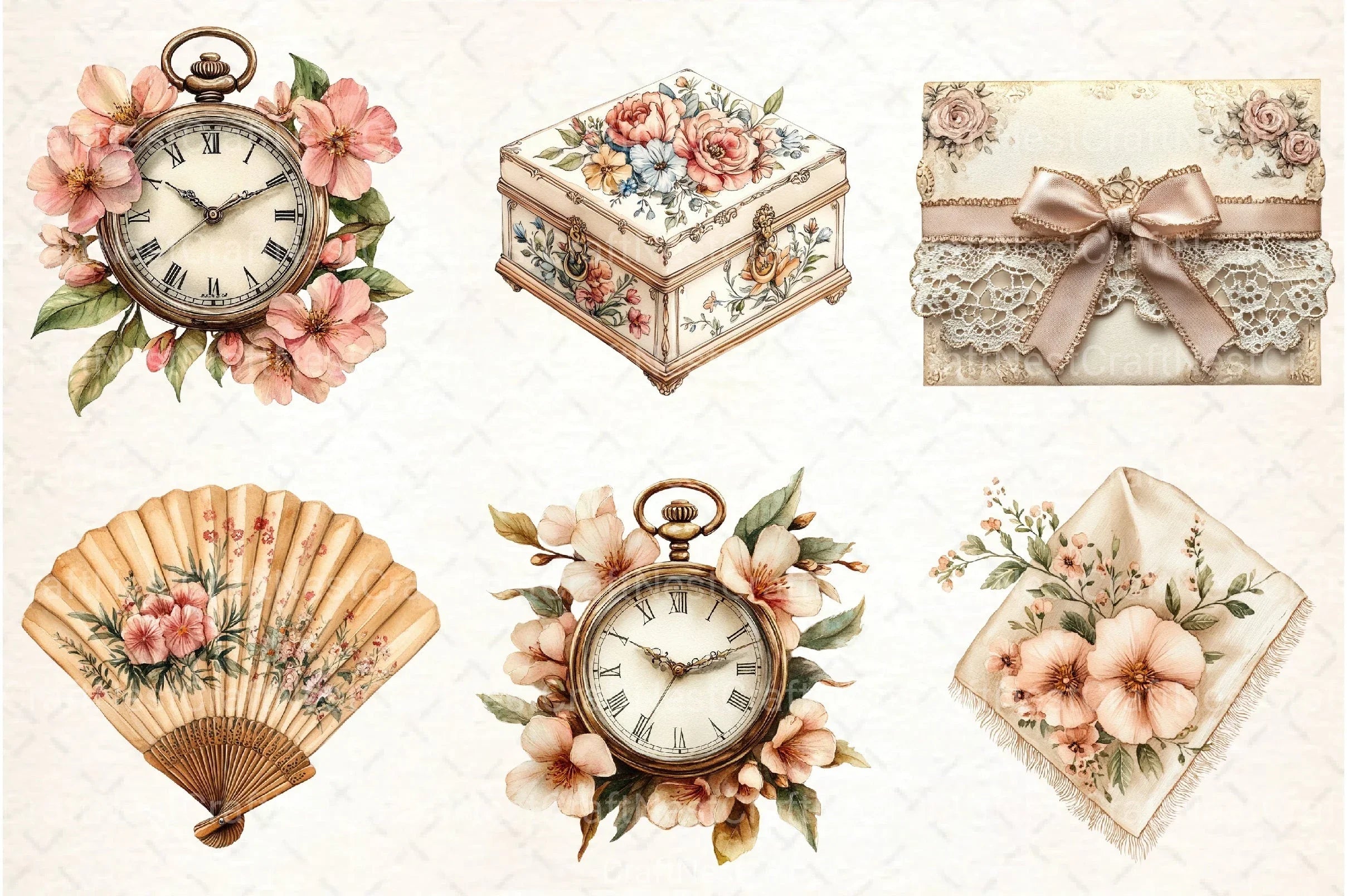 Vintage Beige Mother's Day Clipart Bundle - CraftNest - Digital Crafting and Art