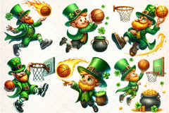 Leprechaun Dunk Basketball Clipart Bundle - CraftNest - Digital Crafting and Art