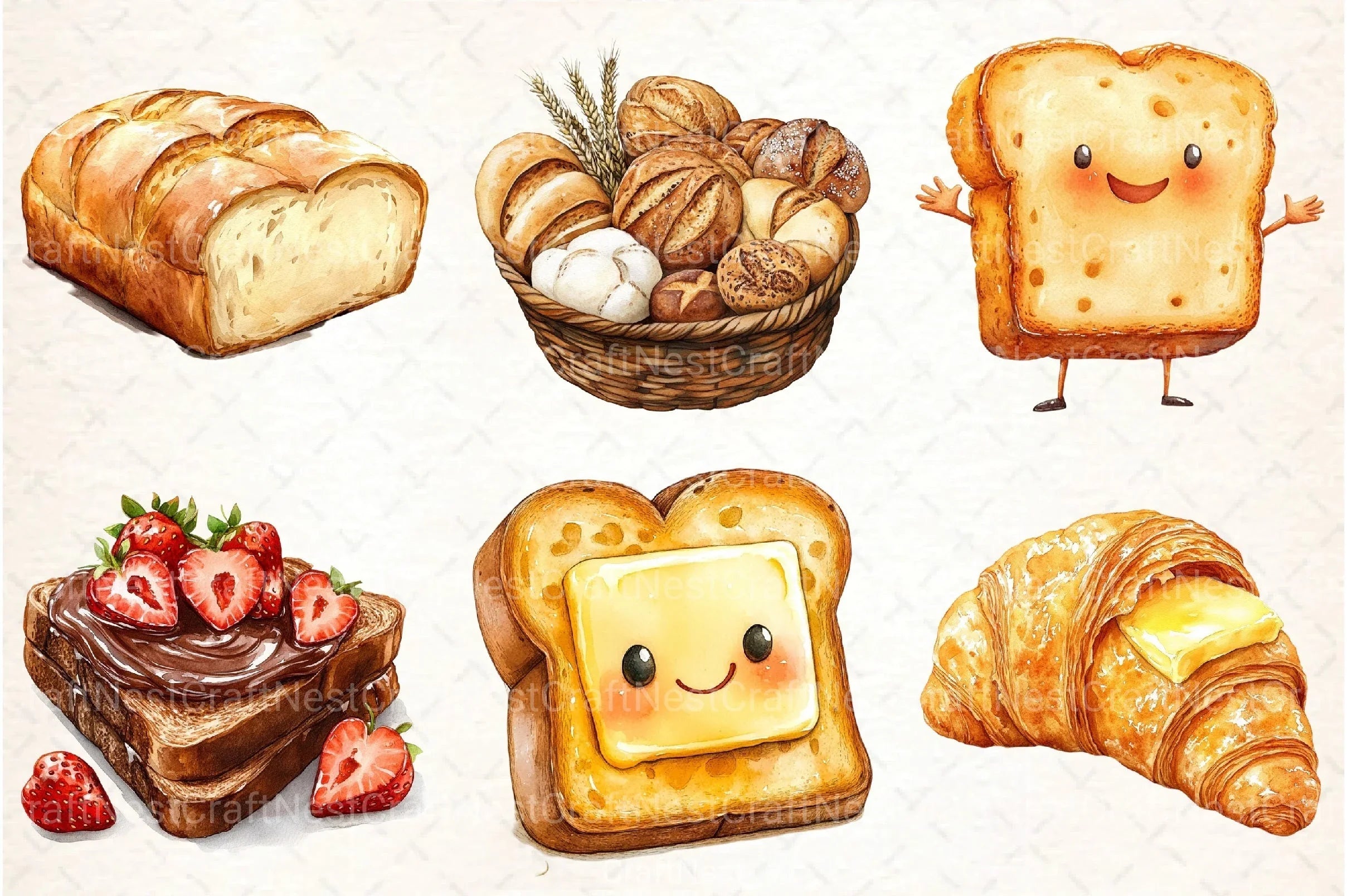 Bread Clipart Bundle - CraftNest - Digital Crafting and Art