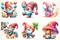 Funny Spring Gnome Clipart Bundle - CraftNest - Digital Crafting and Art