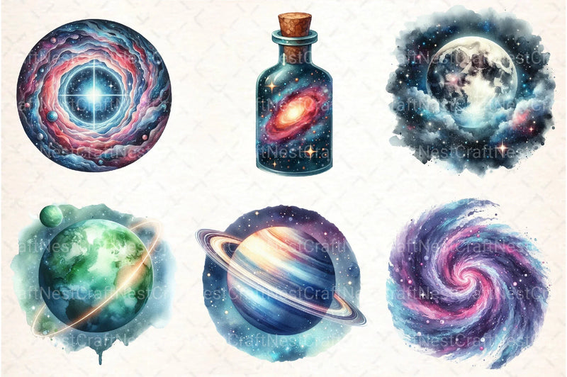 Universe Clipart Bundle - CraftNest - Digital Crafting and Art